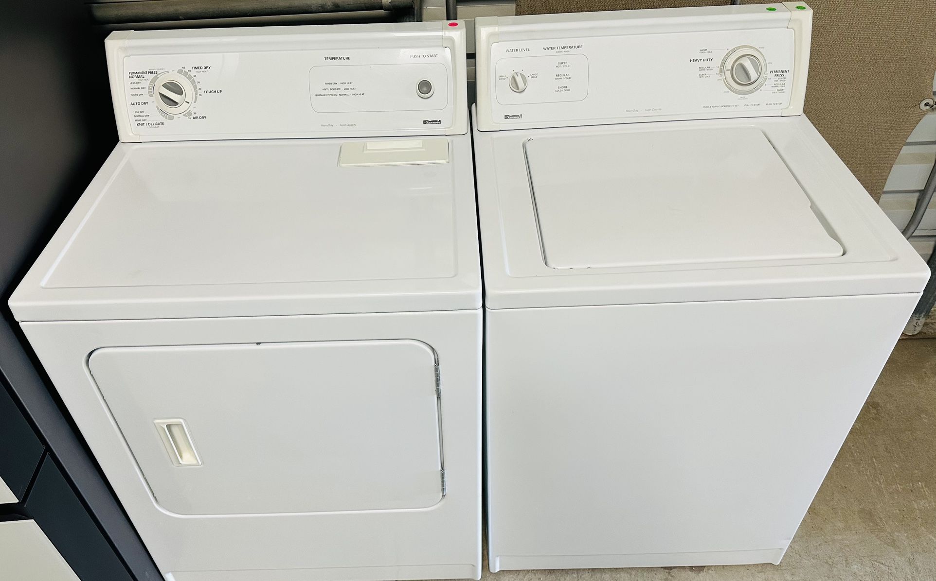 Refurbished Kenmores Washer and electric Dryer Set