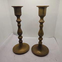 Vintage Solid Brass Candlestick Holders Pair 6.5" – Classic Colonial Style