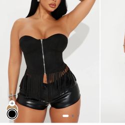 Rodeo Rider Faux Suede Corset Top 