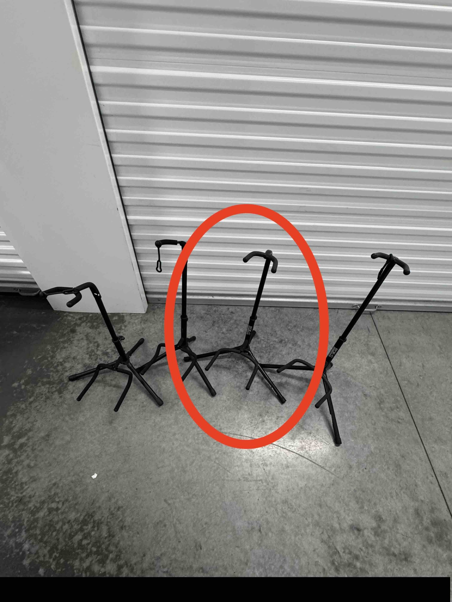 Rok-It Standard Guitar Stand for Acoustic, Electric, or Bass Guitars, (RI-GTRSTD-1)