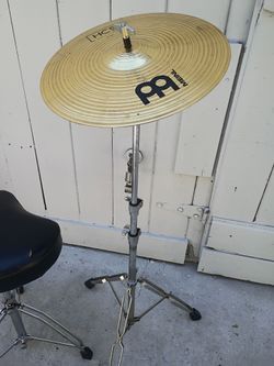 Drummer Seat & Brass Crash Cymbal