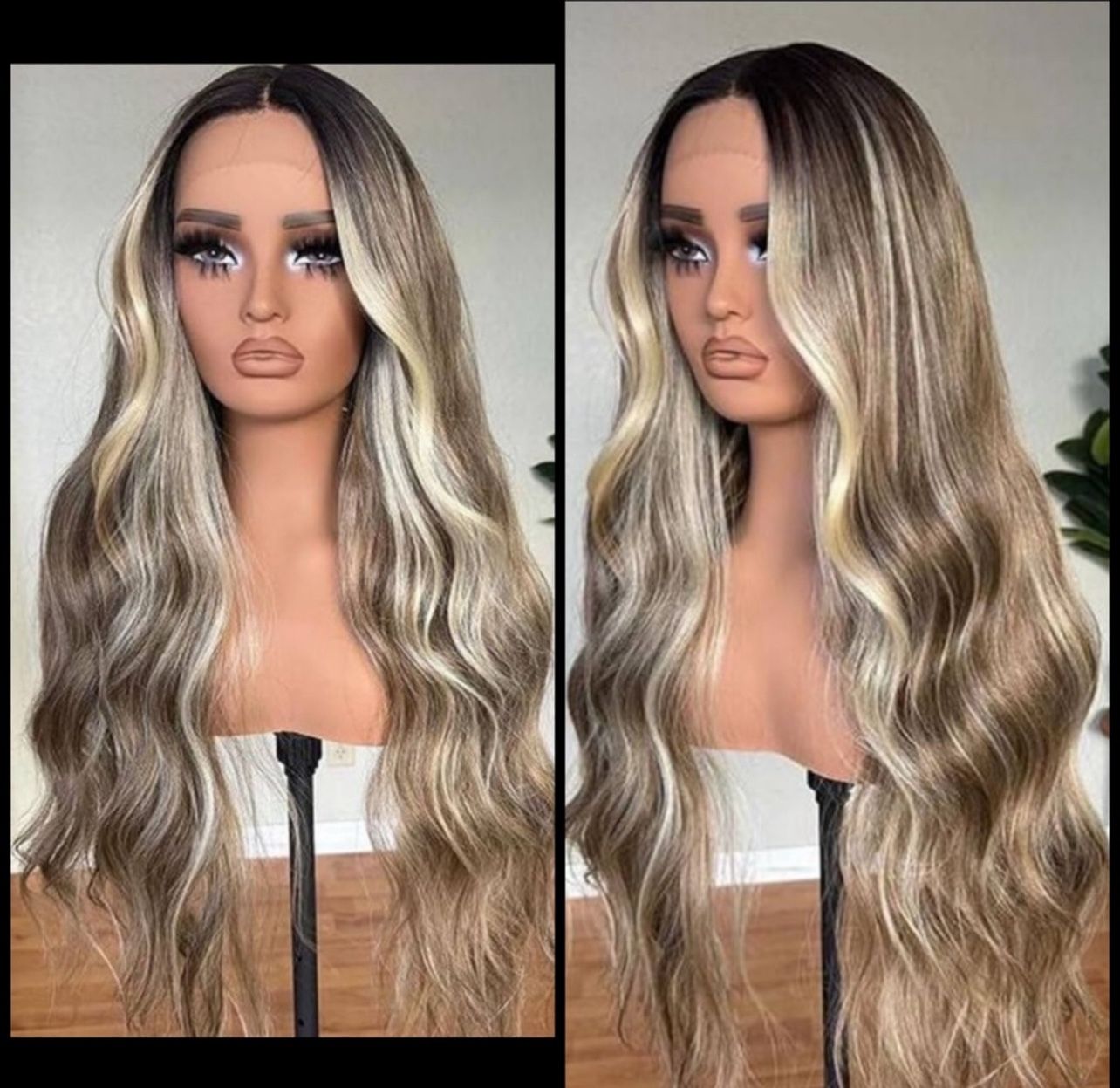 Human Hair Blended Lace Front Wig
