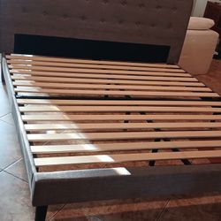 King Platfrom Upholstered Bed Frame