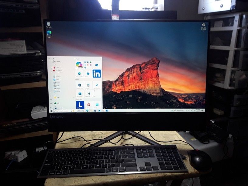 Lenovo IdeaCentre AIO 510-23IHS- 23" Inch Touchscreen All-in-one Intel Cre i5 6400T 2.2 GHZ Ram 8GB750 GB HD Win 10 Keyboan And Muose Included 