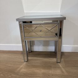 Mirrored end table
