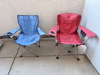Folding Camp Chairs with Cup Holders – Set of 2