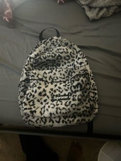 Supreme Leopard Fleece Backpack