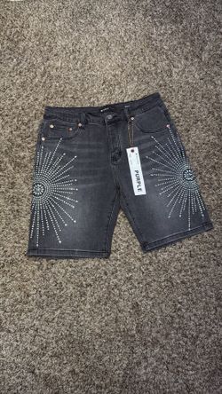 Grey Purple Shorts