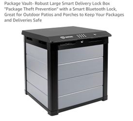 Package Vault- Robust Large Smart Delivery Lock Box "Package Theft Prevention"