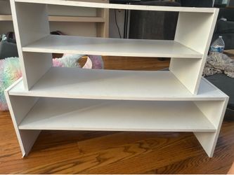 White shelves