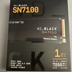 WD_BLACK 1TB SN7100 NVMe Internal SSD Powered by Sandisk - PCle Gen5 M.2 2280, up to 7,000 MB/s Internal Solid State Drive