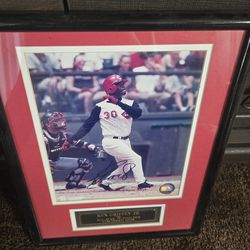 Ken Griffey Jr. Signed Auto 8x10 Reds Photo Framed 18x20 w/ COA