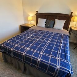 Queen Bedroom Bedframe, Headboard and Mattress