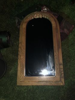 Antique Wood medicine cabinet With mirror