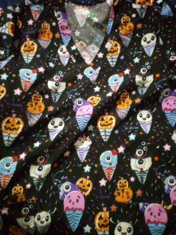 Halloween Scrub Top