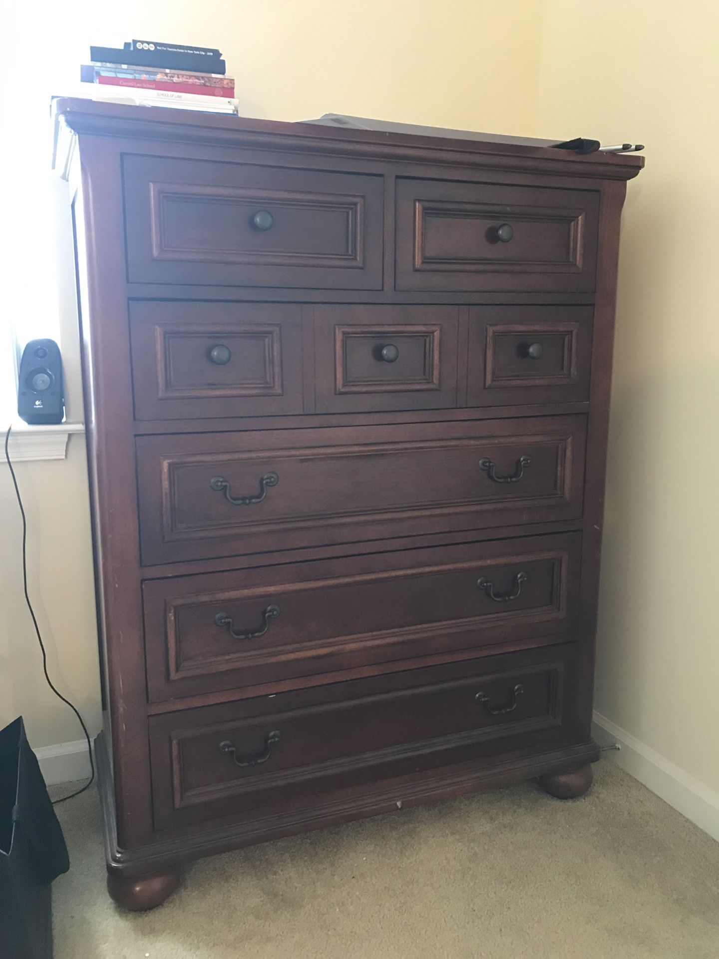 Dark Solid Wood Dresser / Wardrobe