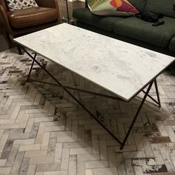 Marble & Metal Coffee Table 