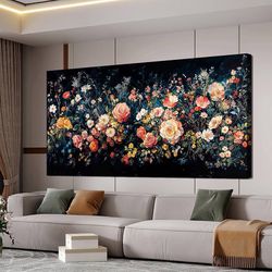 Canvas Wall Art Decorations Canvas Art Wall Decor Vintage Green Wall Art Decor Wall Pictures for Living Room Artwork for Walls Colorful Flower Wall Ar