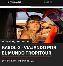 Karol G Viajando Por El Mundo Tropitour Ticket