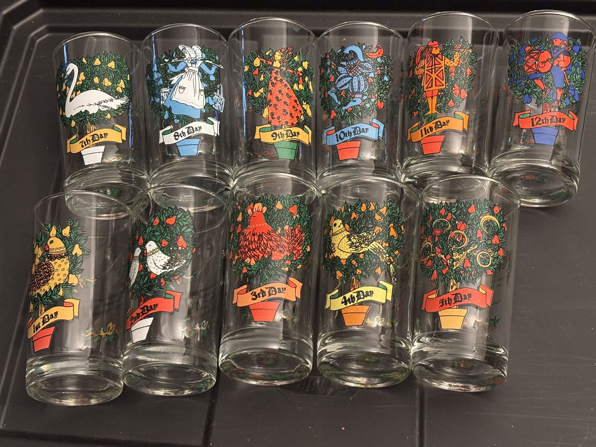 VINTAGE (12) Days Of Christmas Indiana Glass Lot!