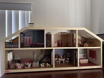 Lundby 1970s Stockholm Dollhouse with Furniture