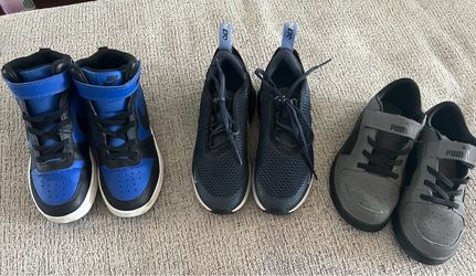 Nike and Puma boys shoes size 1Y
