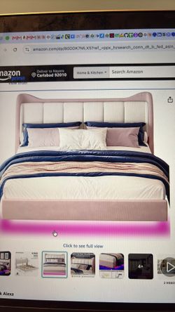Really soft curved headboard king sized bedframe with LED lights