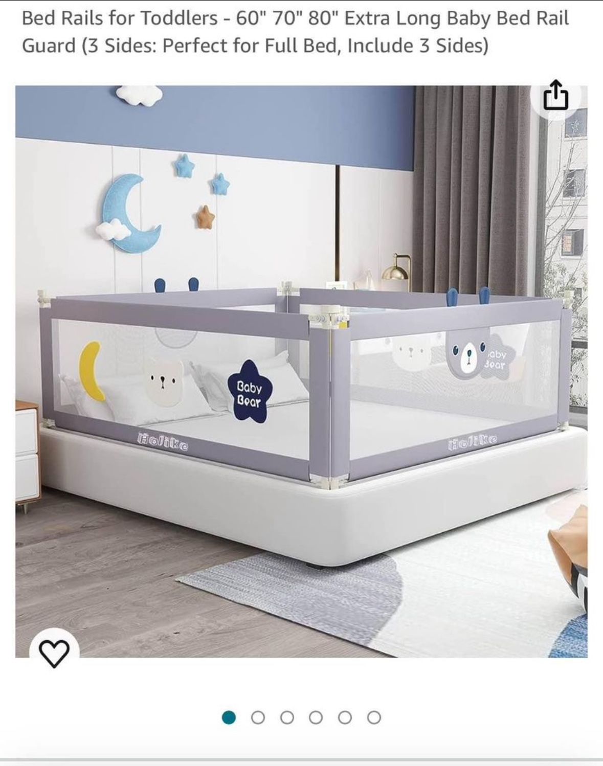 Bed Rails for Toddlers Extra Long Baby Bed Rail Guard (3 Sides: Perfect for Full Bed