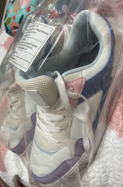 Women’s Size 10 new sneakers - white with purple/blue accents