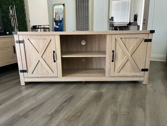 TV Stand modern farm house rustic oak wood