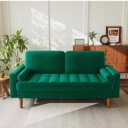 Green loveseat