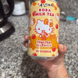 Hello Kitty, Thai Tea, Boba Milk Drink