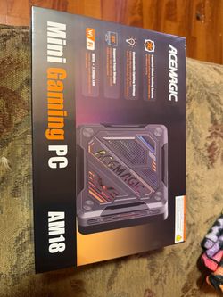 ACEMAGIC AM18 AMD Ryzen™ 5 Mini PC. Featuring Ryzen 5 7640HS, Radeon 760M graphics, USB4, dual 2.5G