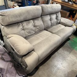 Ashley Beige Reclining Couch