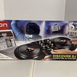 Ion Discover DJ Dual Turntable USB Controller & MixVibes DJ Software