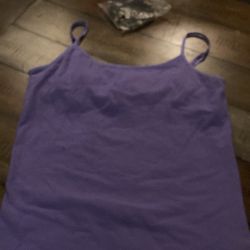 Spaghetti strap, young girls, purple tank top, 16 girls