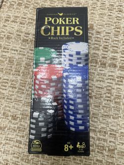 Box Of New Poker Chips Rack Included