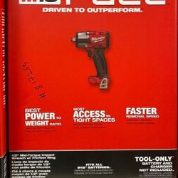 Milwaukee M18 FUEL Gen-2 18V
_ithium-lon Brushless Cordless Mid Torque
1/2 in. Impact Wrench w/Friction Ring
(Tool-Only)
