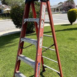3 Fiberglass Ladders for $100