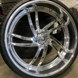 24” Billet Wheels Rims Tires New 💯