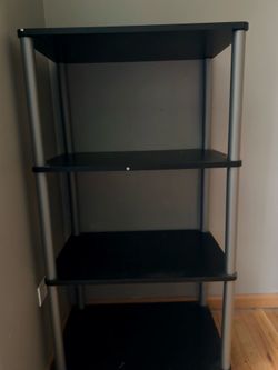 PLASTIC SHELF- BLACK AND GREY