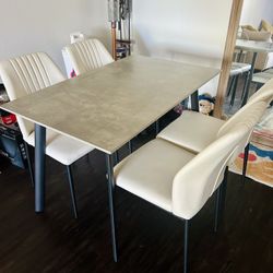 ZckyCine Modern Dining table set with chairs