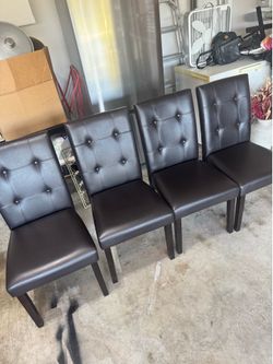 Dark brown chairs