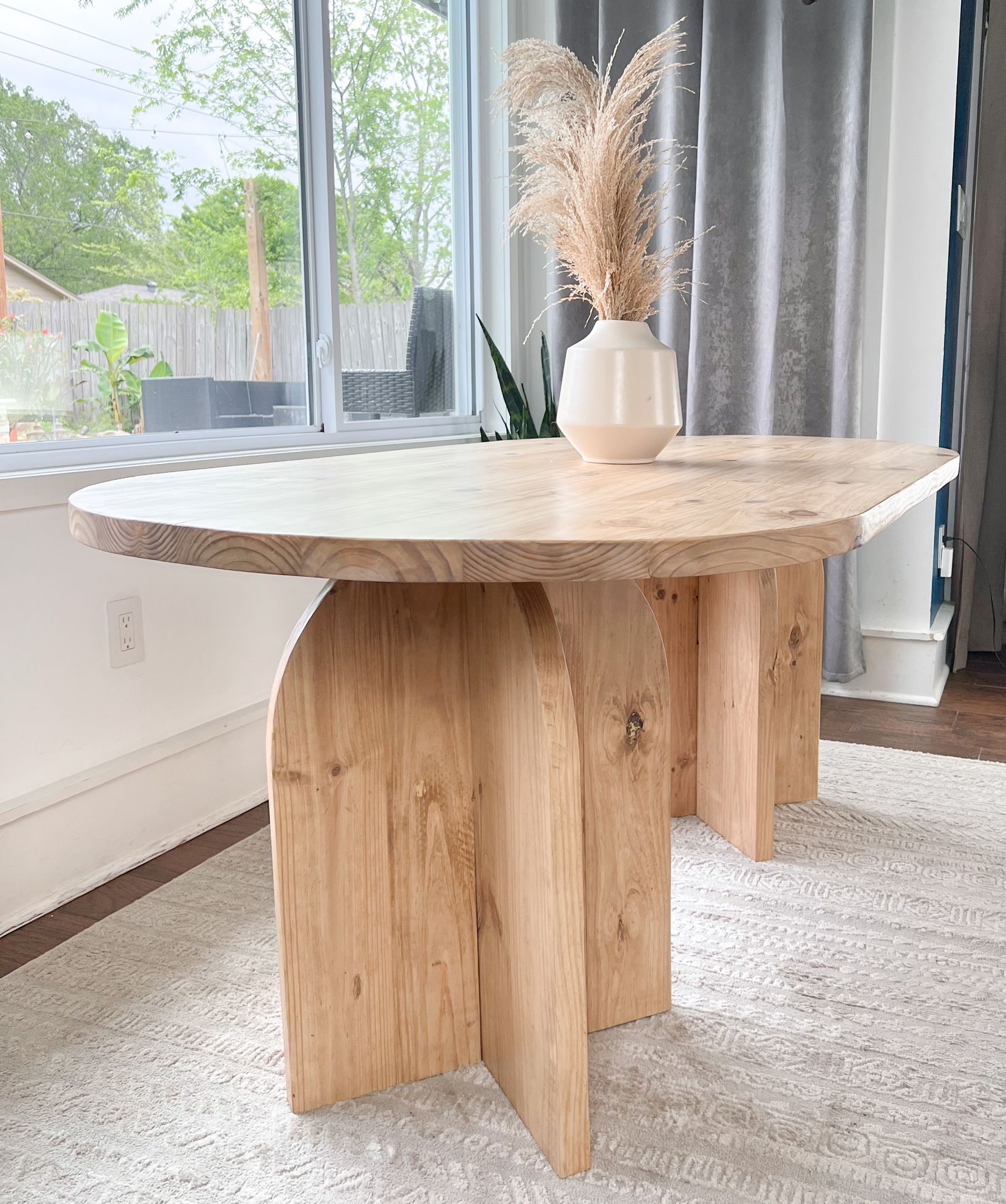 Custom Built Oval Dining Table Solid wood Farmhouse Modern