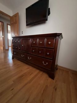 Traditional Cherry Triple Dresser (or Media Dresser)