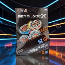Beyblade X Hasbro Takara Tomy Clamp Crab 9-65S and Crest Leon 4-55A Dual Pack