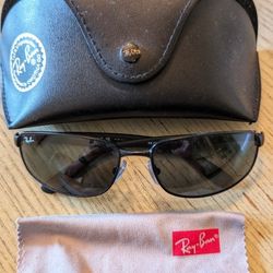 Rayban RB3254 Black Sunglasses With Leather Case