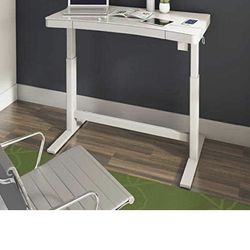 TRESANTI Coastal Adjustable Height Desk, White Stand Up Desk Office Desk