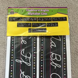 Chalkboard Brights Alphabet Set Teacher Classroom
