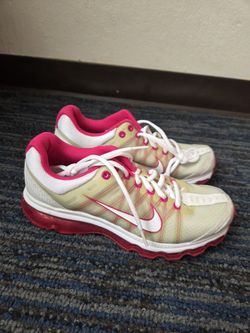 NIKE AIR MAX 2009 Womans PINK WHITE Size 8.5